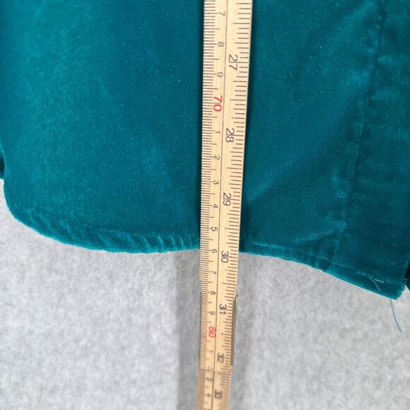 Soft Surroundings Velvet Tunic Top Blouse Size M Blue Oversized Collarless - Picture 9 of 10